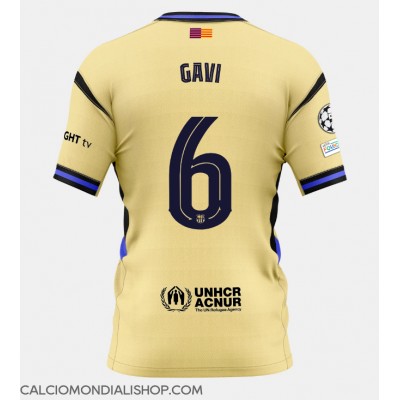 Maglie da calcio Barcelona Paez Gavi #6 Seconda Maglia 2025-26 Manica Corta Maglie da calcio Barcelona Paez Gavi #6 Seconda Maglia 2025-26 Manica Corta